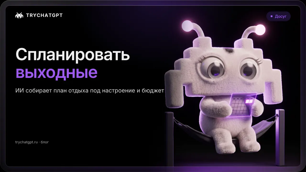 Как спланировать выходные с помощью нейросети