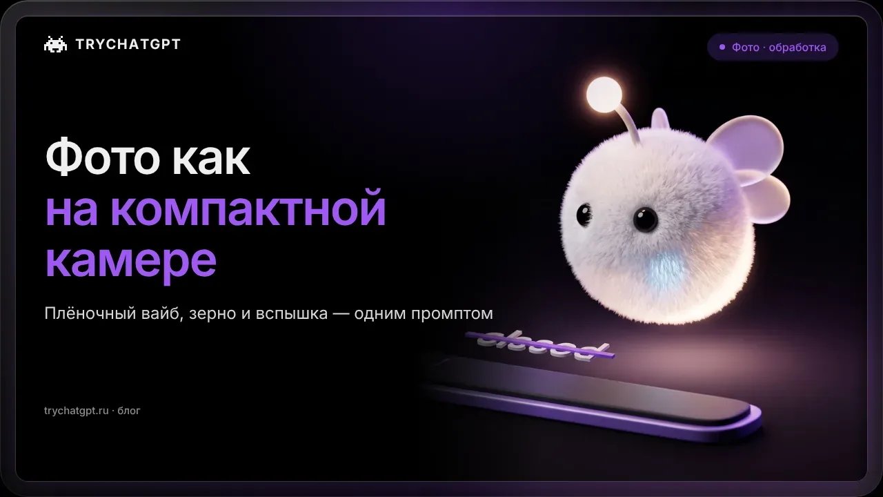 Промпт для фото: обработка как на Canon PowerShot G7 X
