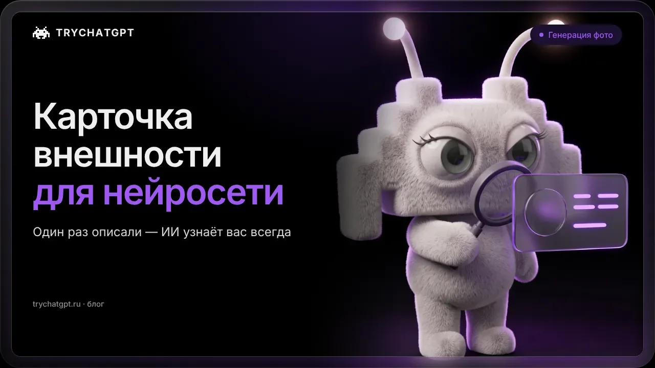 Создаем персональную AI-карточку внешности для точных генераций