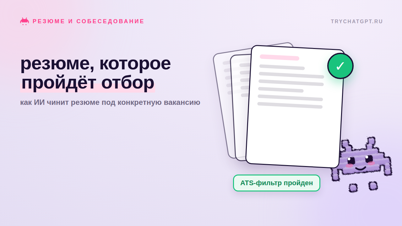 ИИ поможет устроиться на работу: гайд по резюме и собеседованию