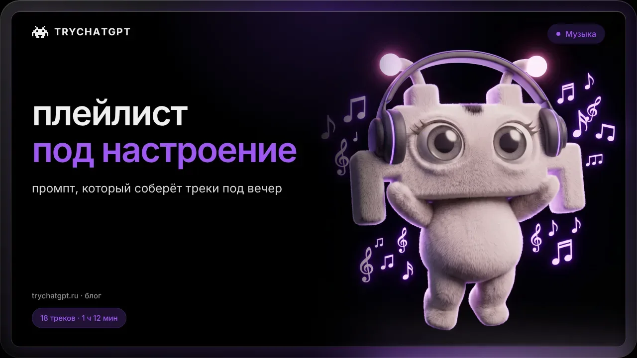 Создайте идеальный плейлист с ИИ: промпт для любого настроения