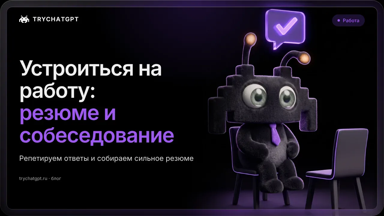 ИИ поможет устроиться на работу: гайд по резюме и собеседованию