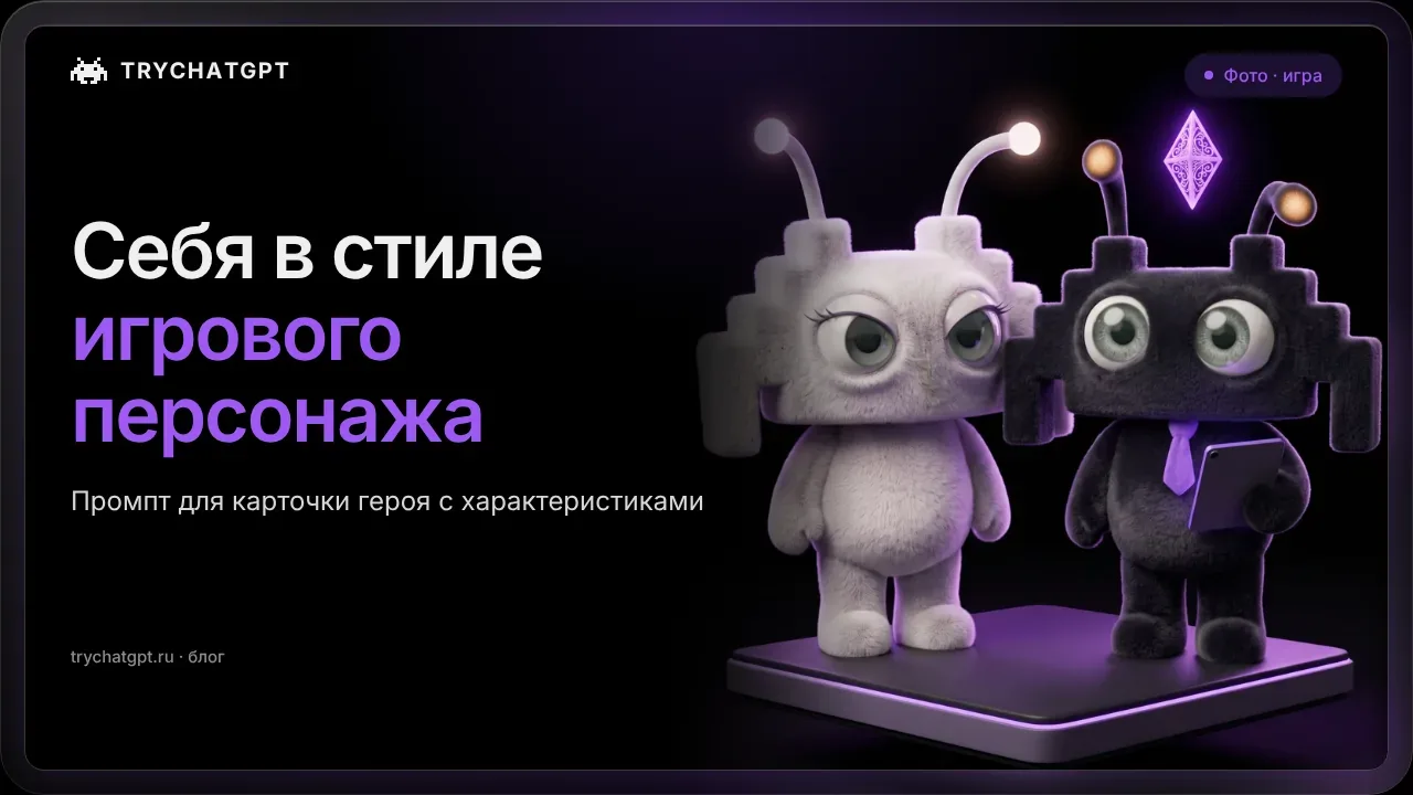Создайте себя в стиле The Sims 4: промпт для TryChat