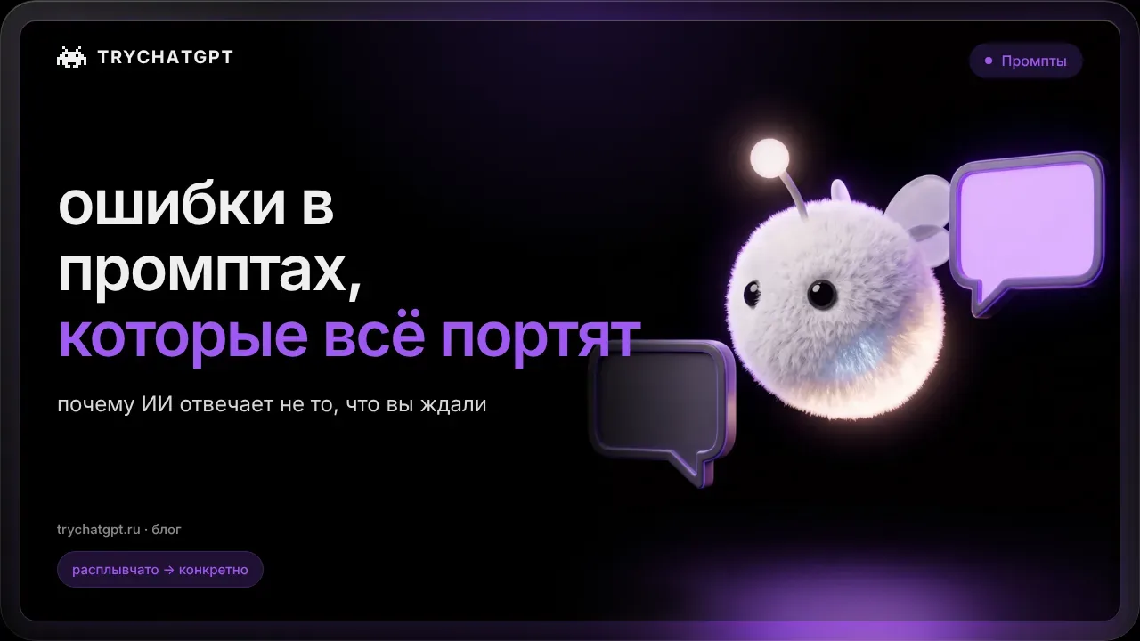 Ошибки в промтах: как улучшить ответы ИИ и повысить качество