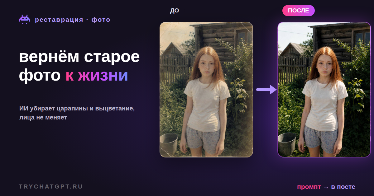 Восстанавливаем старые фотографии с помощью ИИ