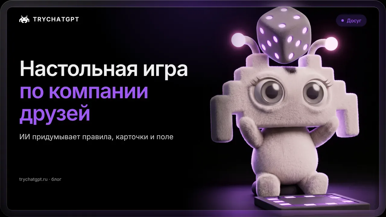 ИИ создаст настольную игру по вашей компании друзей: промпт
